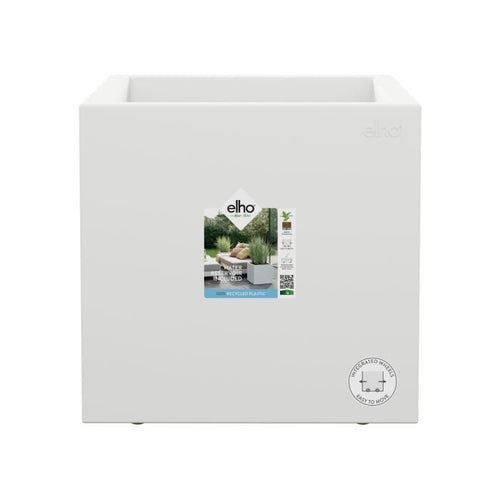 Fioriera Elho Vivo Next Square 40 - Bianco -  39 x H 38 cm - da interno/esterno - 100% riciclato