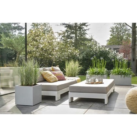 Fioriera Elho Vivo Next Square 40 - Grigio -  39 x H 38 cm - da interno/esterno - 100% riciclato