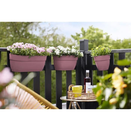 ELHO - Vaso da fiori - Vibia Campana Easy Hanger Medium - Dusty Pink - Balcone esterno - L 24,1 x P 36 x H 26,5 cm