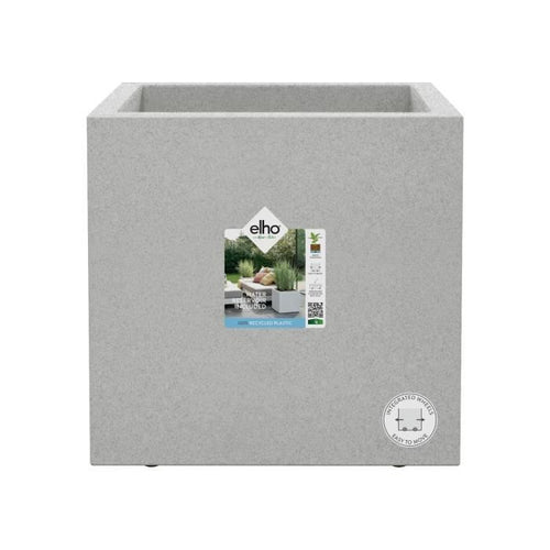 Elho Vivo Next Square 30 Fioriera - Grigio -  30 x H 29 cm - da interno/esterno - 100% riciclato
