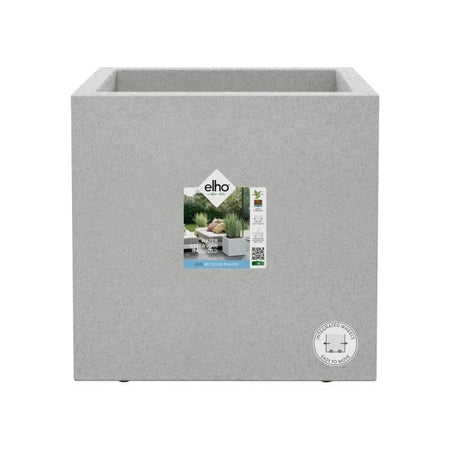Elho Vivo Next Square 30 Fioriera - Grigio -  30 x H 29 cm - da interno/esterno - 100% riciclato