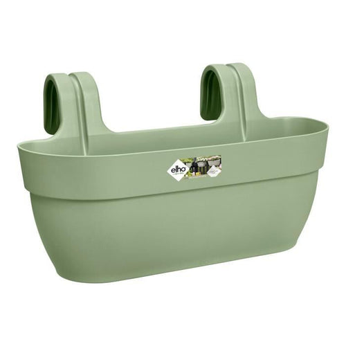 ELHO - Vaso da fiori - Vibia Campana Easy Hanger Large - Verde pistacchio - Balcone esterno - L 24,1 x P 46 x H 26,5 cm