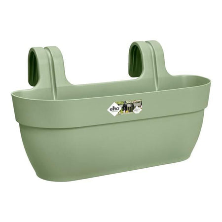 ELHO - Vaso da fiori - Vibia Campana Easy Hanger Large - Verde pistacchio - Balcone esterno - L 24,1 x P 46 x H 26,5 cm
