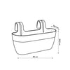 ELHO - Vaso da fiori - Vibia Campana Easy Hanger Large - Verde pistacchio - Balcone esterno - L 24,1 x P 46 x H 26,5 cm