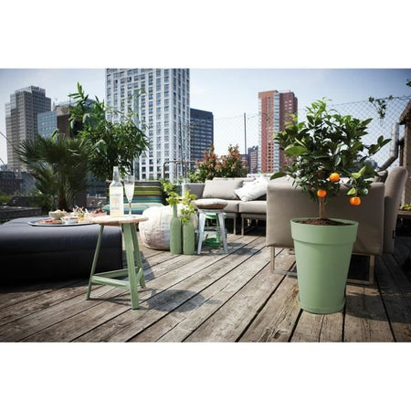 Vaso da fiori ELHO Loft Urban Round High 35 - Verde -  34 x H 45 cm - per esterno - 100% riciclato