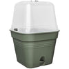 Pentola di fiori quadrati di base verde - plastica - serbatoio - 20 - verde foglia