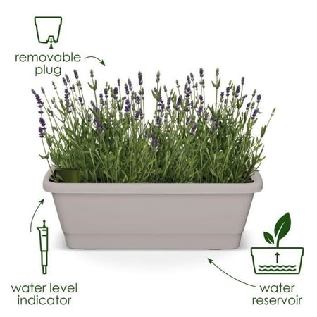 Elho Noa Balconiere XL - Grigio - L 78 x P 20 x H 18 cm - Balcone esterno - 100% riciclato