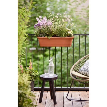 Elho Noa Balconiere XL - Marrone - L 78 x P 20 x H 18 cm - Balcone esterno - 100% riciclato