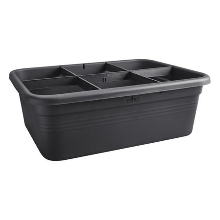 Fioriera Elho Green Basics Jardin De Cultivation L - Nero - L 76 x P 57 x H 27 cm - coltivazione e raccolta all'aperto - 100% riciclato