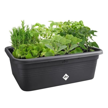 Fioriera Elho Green Basics Jardin De Cultivation L - Nero - L 76 x P 57 x H 27 cm - coltivazione e raccolta all'aperto - 100% riciclato