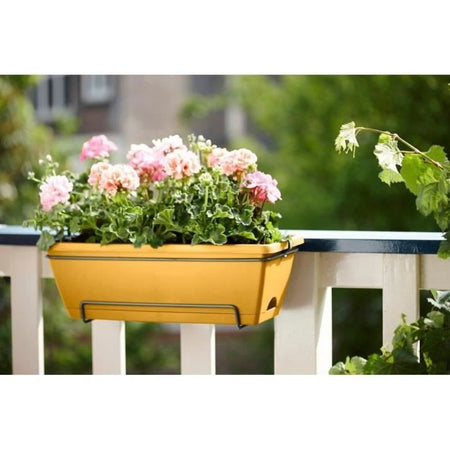 Elho Barcelona Balconier Allin1 50 - Giallo - L 50 x P 28 x H 19 cm - Balcone esterno - 100% riciclato
