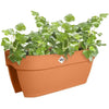 Vaso per fiori - ELHO - Vibia Campana Flower Bridge 60 - Marrone - L 26 x P 59 x H 22 cm - Balcone/Esterno - 100% riciclato