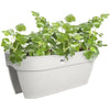 Vaso per fiori - ELHO - Vibia Campana Flower Bridge 60 - Bianco - L 26 x P 59 x H 22 cm - Balcone/Esterno - 100% riciclato