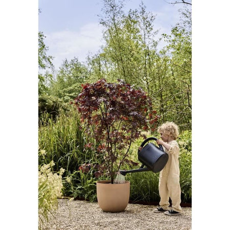 Vaso per fiori - ELHO - Sereh Round 30 - Marrone - L 30 x P 29,5 x H 25 cm - 100% riciclato