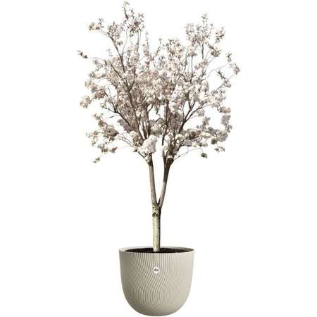 Vaso per fiori - ELHO - Sereh Round 47 - Beige -  47 x H 40 cm - 100% riciclato