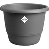 Vaso per fiori - ELHO - Amiga Round 25 - Nero - L 25 x P 24,5 x H 18 cm - Esterno - 100% riciclato