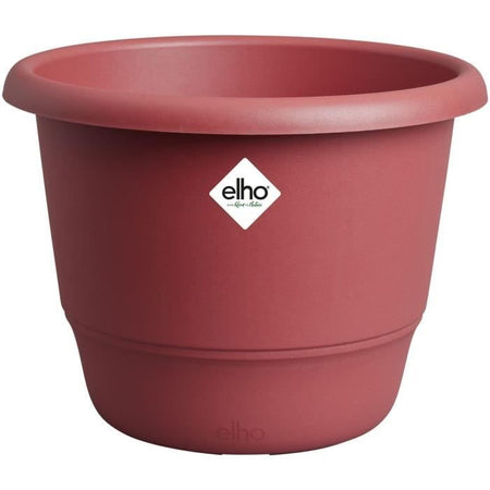 Vaso per fiori - ELHO - Amiga Round 35 - Rosso - L 35 x P 34,5 x H 26 cm - Esterno - 100% riciclato