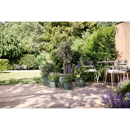 Vaso per fiori - ELHO - Amiga Round 40 - Verde -  39 x H 29 cm - Esterno - 100% riciclato