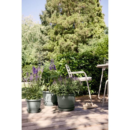 Vaso per fiori - ELHO - Amiga Round 40 - Verde -  39 x H 29 cm - Esterno - 100% riciclato