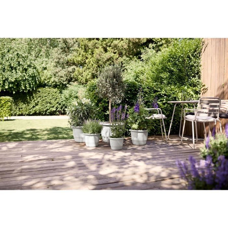 Vaso per fiori - ELHO - Amiga Round 47 - Bianco -  47 x H 35 cm - Esterno - 100% riciclato