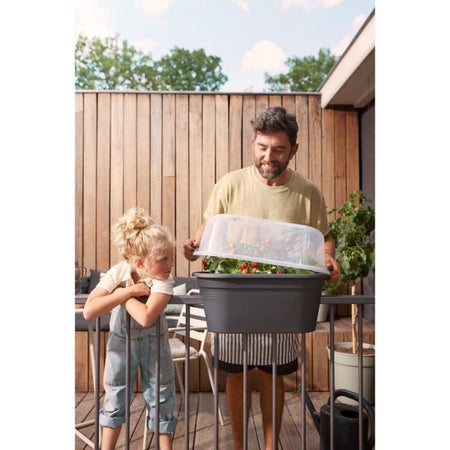 ELHO - Gb Balconniere Set De Cult 55 - Living Black - L 55 x P 28,5 x H 25 cm - Balcone - 100% riciclato