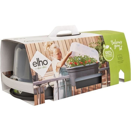 ELHO - Gb Balconniere Set De Cult 55 - Living Black - L 55 x P 28,5 x H 25 cm - Balcone - 100% riciclato