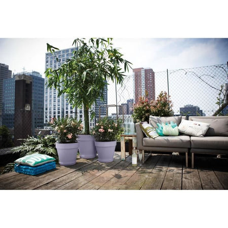 Vaso da fiori - Elho - Loft Urban Round - Viola - L 29 x P 28,5 x H 26 cm - Esterno - 100% riciclato