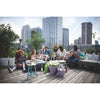 Vaso da fiori - Elho - Loft Urban Round - Ruote 40 - Viola - L 39 x P 38,5 x A 35 cm - Esterno - 100% riciclato