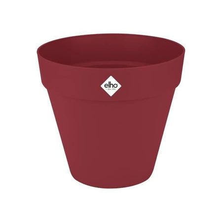 Vaso da fiori - Elho - Loft Urban Round - Ruote 40 - Rosso - L 39 x P 38,5 x H 35 cm - Esterno - 100% riciclato