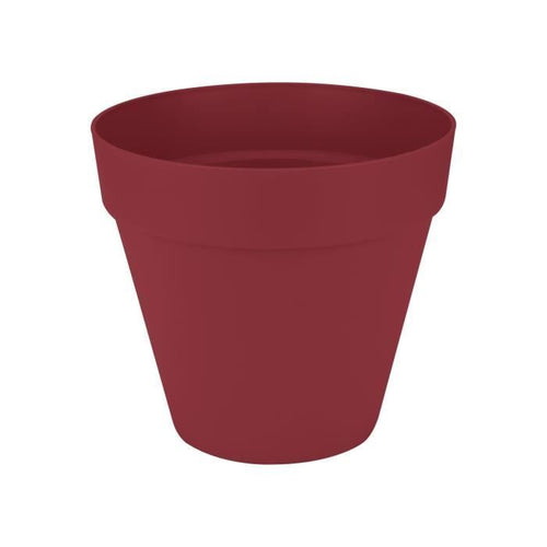 Vaso da fiori - Elho - Loft Urban Round - Ruote 40 - Rosso - L 39 x P 38,5 x H 35 cm - Esterno - 100% riciclato