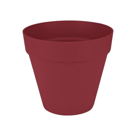 Vaso da fiori - Elho - Loft Urban Round - Ruote 50 - Rosso - L 49 x P 48,5 x A 45 cm - Esterno - 100% riciclato