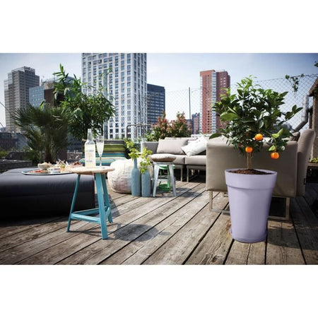 Vaso da fiori - Elho - Loft Urban Round - Altezza 35 - Viola - L 34 x P 33,5 x H 45 cm - Esterno - 100% riciclato