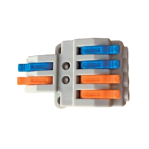 MORSETTIERA RAPIDA BIPOLARE A DUE CONTATTI - 2 INPUT/ 4 OUTPUT 4.00MM2