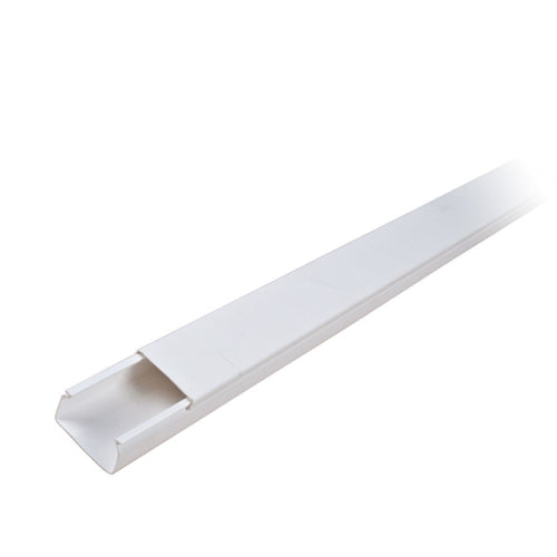 Canalina Passacavi Bianca 40X25 In Plastica e Coperchio Lunghezza 2 Metri