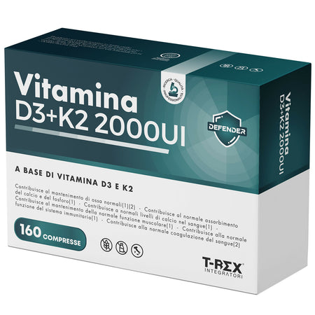 Vitamina d3 + vitamina k2, 160 compresse ad alto dosaggio per cuore e ossa
