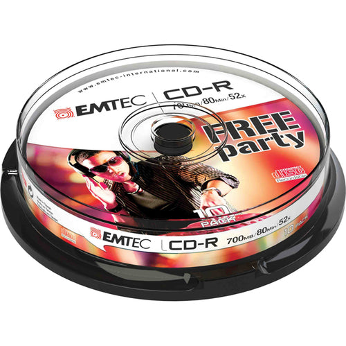 Cd-R Emtec 80Min/700Mb 52X Spindle (Kit 10Pz