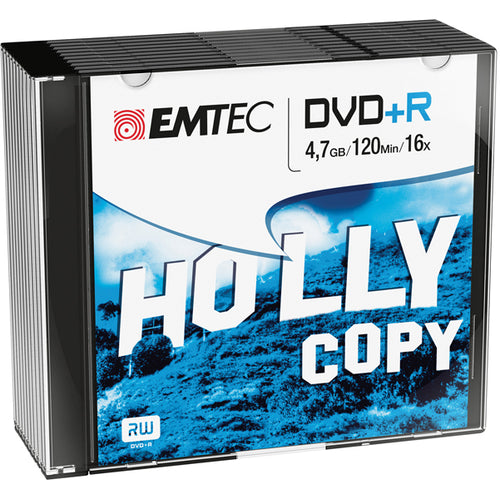 Conf. Da 10 Pz Dvd+R Emtec4,7Gb 16X Slim Case