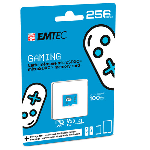 Emtec Msd 256Gb Uhs-I U3 V30 A1 Gaming Blu