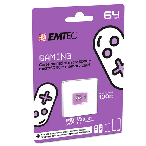 Emtec Msd 64Gb Uhs-I U3 V30 A1 Gaming Viola