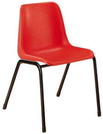 Sedia in plastica ignifuga per mensa scolastica cm. 52x50x76,5h