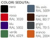 Sedia in plastica ignifuga per mensa scolastica cm. 52x50x76,5h