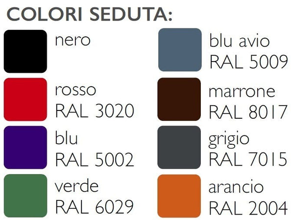 Sedia in plastica ignifuga per mensa scolastica cm. 52x50x76,5h