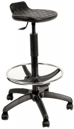 Sgabello tecnico per laboratorio con elevazione a gas cm. 32x60x65/90h