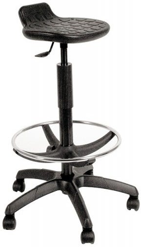 Sgabello tecnico per laboratorio con elevazione a gas cm. 32x60x65/90h