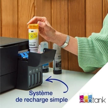 Stampante multifunzione A4 - EPSON - Ecotank ET-2860 - Wi-Fi - Dotata di serbatoi inchiostro