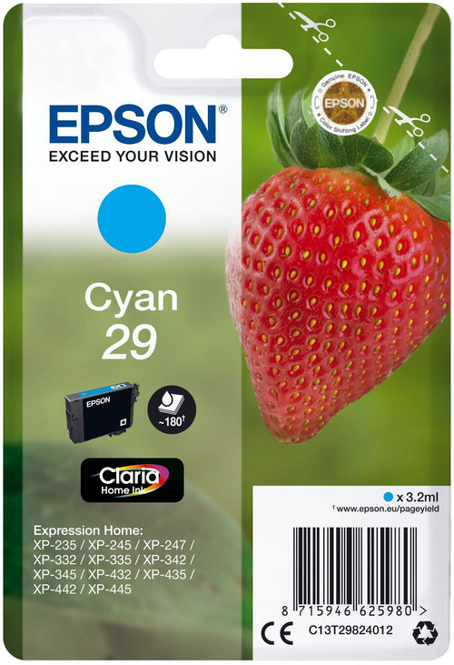 Cartuccia EPSON T2982 - Fragola - Ciano
