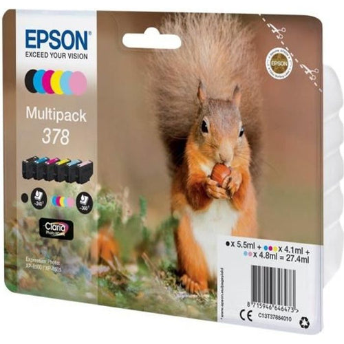 Cartuccia d'inchiostro originale EPSON Multipack 378 - confezione da 6 pezzi - Nero, Giallo, Ciano, Magenta, Magenta chiaro, Ciano chiaro