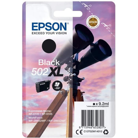 Cartucce di inchiostro EPSON Confezione singola Inchiostro nero 502XL, originale, inchiostro a pigmenti - Nero - Forza di lavoro compatibile WF-2860DWF ...