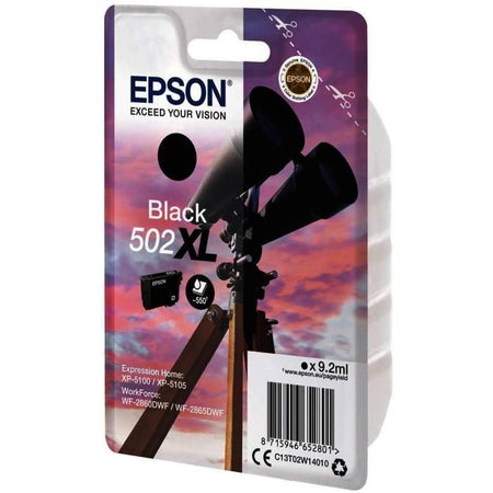 Cartucce di inchiostro EPSON Confezione singola Inchiostro nero 502XL, originale, inchiostro a pigmenti - Nero - Forza di lavoro compatibile WF-2860DWF ...