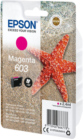 EPSON Inkjet Singlepack 603 Ink Cartridge - Magenta